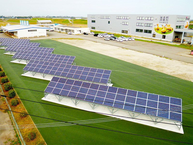 太陽光発電設備工事の様子